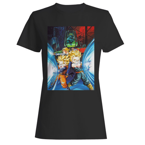 These are goten trunks dragonball z women t shirt that are cute tied to the side or paired with a cardigan or jacket for a more styled look. So comfy and classic, they are sure to make your vacation extra magical.