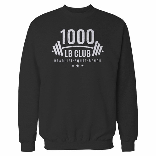 Your 1000 lb club weightlifting crewneck sweatshirt just got an update. This super comfortable and lighter weight crewneck will become your favorite go-to sweatshirt. The cozy spandex cuffs and waistband make this pill-resistant sweatshirt a fan favorite.And your group will look and feel their best in this premium ringspun cotton crew.