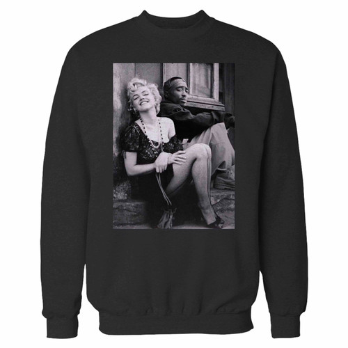 Your 2pac and marilyn monroe crewneck sweatshirt just got an update. This super comfortable and lighter weight crewneck will become your favorite go-to sweatshirt. The cozy spandex cuffs and waistband make this pill-resistant sweatshirt a fan favorite.And your group will look and feel their best in this premium ringspun cotton crew.