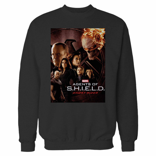 Your agents of shield ghost rider crewneck sweatshirt just got an update. This super comfortable and lighter weight crewneck will become your favorite go-to sweatshirt. The cozy spandex cuffs and waistband make this pill-resistant sweatshirt a fan favorite.And your group will look and feel their best in this premium ringspun cotton crew.