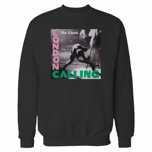 Your album cover the clash london calling 1979 crewneck sweatshirt just got an update. This super comfortable and lighter weight crewneck will become your favorite go-to sweatshirt. The cozy spandex cuffs and waistband make this pill-resistant sweatshirt a fan favorite.And your group will look and feel their best in this premium ringspun cotton crew.