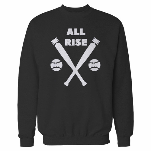Your all rise baseball bats balls crewneck sweatshirt just got an update. This super comfortable and lighter weight crewneck will become your favorite go-to sweatshirt. The cozy spandex cuffs and waistband make this pill-resistant sweatshirt a fan favorite.And your group will look and feel their best in this premium ringspun cotton crew.