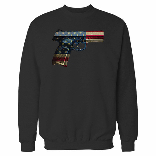 Your american flag gun 2nd amendment 4th of july crewneck sweatshirt just got an update. This super comfortable and lighter weight crewneck will become your favorite go-to sweatshirt. The cozy spandex cuffs and waistband make this pill-resistant sweatshirt a fan favorite.And your group will look and feel their best in this premium ringspun cotton crew.