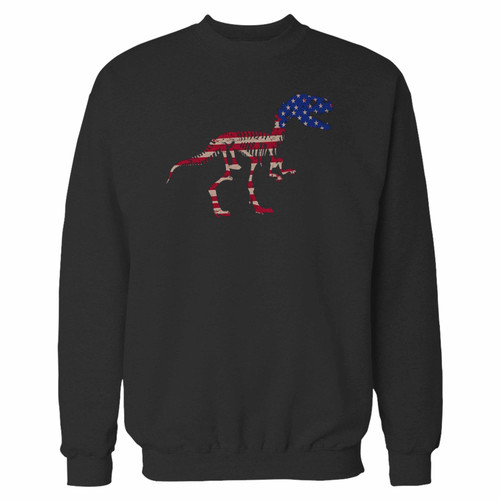 Your american flag usa t-rex dinosaur crewneck sweatshirt just got an update. This super comfortable and lighter weight crewneck will become your favorite go-to sweatshirt. The cozy spandex cuffs and waistband make this pill-resistant sweatshirt a fan favorite.And your group will look and feel their best in this premium ringspun cotton crew.