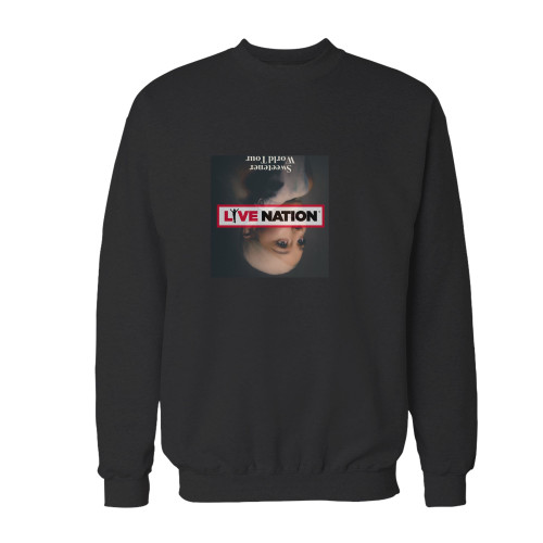 Your ariana grande world tour 2019 crewneck sweatshirt just got an update. This super comfortable and lighter weight crewneck will become your favorite go-to sweatshirt. The cozy spandex cuffs and waistband make this pill-resistant sweatshirt a fan favorite.And your group will look and feel their best in this premium ringspun cotton crew.