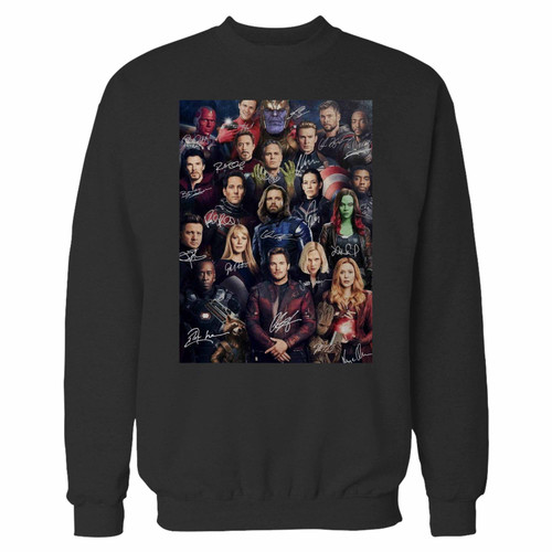 Your avengers endgame signed movie 2019 crewneck sweatshirt just got an update. This super comfortable and lighter weight crewneck will become your favorite go-to sweatshirt. The cozy spandex cuffs and waistband make this pill-resistant sweatshirt a fan favorite.And your group will look and feel their best in this premium ringspun cotton crew.