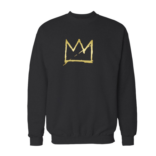 Your basquiat crown jean michel basquiat crewneck sweatshirt just got an update. This super comfortable and lighter weight crewneck will become your favorite go-to sweatshirt. The cozy spandex cuffs and waistband make this pill-resistant sweatshirt a fan favorite.And your group will look and feel their best in this premium ringspun cotton crew.
