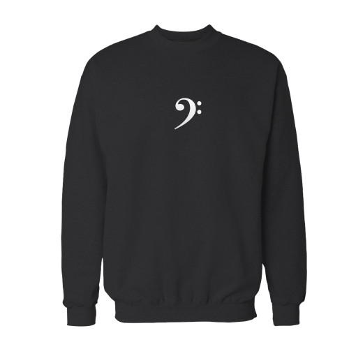 Your bass clef crewneck sweatshirt just got an update. This super comfortable and lighter weight crewneck will become your favorite go-to sweatshirt. The cozy spandex cuffs and waistband make this pill-resistant sweatshirt a fan favorite.And your group will look and feel their best in this premium ringspun cotton crew.