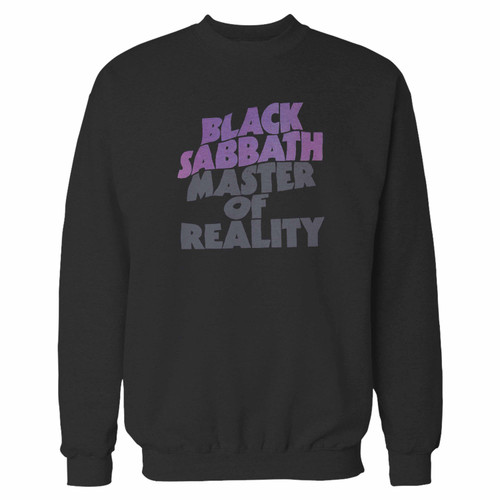 Your black sabbath master of reality crewneck sweatshirt just got an update. This super comfortable and lighter weight crewneck will become your favorite go-to sweatshirt. The cozy spandex cuffs and waistband make this pill-resistant sweatshirt a fan favorite.And your group will look and feel their best in this premium ringspun cotton crew.