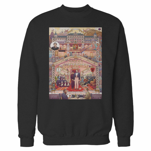 Your classic the grand budapest hotel crewneck sweatshirt just got an update. This super comfortable and lighter weight crewneck will become your favorite go-to sweatshirt. The cozy spandex cuffs and waistband make this pill-resistant sweatshirt a fan favorite.And your group will look and feel their best in this premium ringspun cotton crew.