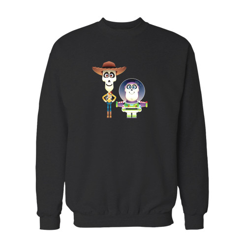 Your coco x toy story crewneck sweatshirt just got an update. This super comfortable and lighter weight crewneck will become your favorite go-to sweatshirt. The cozy spandex cuffs and waistband make this pill-resistant sweatshirt a fan favorite.And your group will look and feel their best in this premium ringspun cotton crew.
