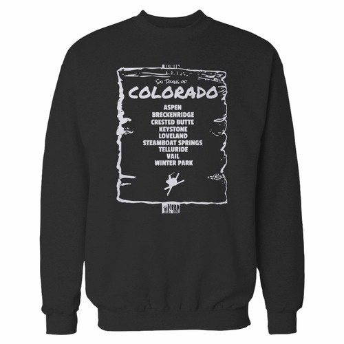 Your colorado ski towns sign crewneck sweatshirt just got an update. This super comfortable and lighter weight crewneck will become your favorite go-to sweatshirt. The cozy spandex cuffs and waistband make this pill-resistant sweatshirt a fan favorite.And your group will look and feel their best in this premium ringspun cotton crew.