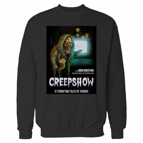 Your creepshow movie crewneck sweatshirt just got an update. This super comfortable and lighter weight crewneck will become your favorite go-to sweatshirt. The cozy spandex cuffs and waistband make this pill-resistant sweatshirt a fan favorite.And your group will look and feel their best in this premium ringspun cotton crew.