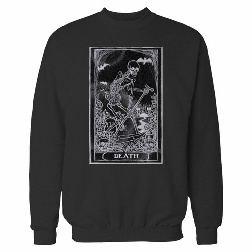 Your death card tarot crewneck sweatshirt just got an update. This super comfortable and lighter weight crewneck will become your favorite go-to sweatshirt. The cozy spandex cuffs and waistband make this pill-resistant sweatshirt a fan favorite.And your group will look and feel their best in this premium ringspun cotton crew.