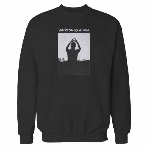 Your depeche mode world violation 1980s crewneck sweatshirt just got an update. This super comfortable and lighter weight crewneck will become your favorite go-to sweatshirt. The cozy spandex cuffs and waistband make this pill-resistant sweatshirt a fan favorite.And your group will look and feel their best in this premium ringspun cotton crew.