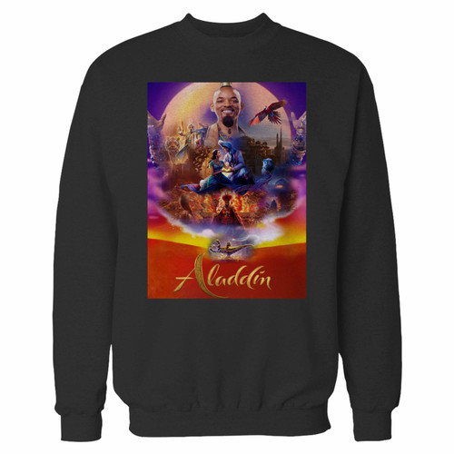 Your disney aladdin movies crewneck sweatshirt just got an update. This super comfortable and lighter weight crewneck will become your favorite go-to sweatshirt. The cozy spandex cuffs and waistband make this pill-resistant sweatshirt a fan favorite.And your group will look and feel their best in this premium ringspun cotton crew.