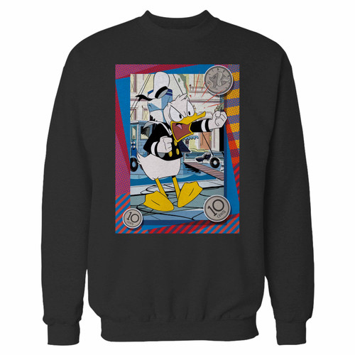 Your disney ducktales 2 crewneck sweatshirt just got an update. This super comfortable and lighter weight crewneck will become your favorite go-to sweatshirt. The cozy spandex cuffs and waistband make this pill-resistant sweatshirt a fan favorite.And your group will look and feel their best in this premium ringspun cotton crew.