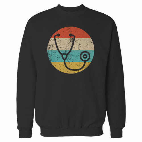 Your doctor nurse vintage retro stethoscope crewneck sweatshirt just got an update. This super comfortable and lighter weight crewneck will become your favorite go-to sweatshirt. The cozy spandex cuffs and waistband make this pill-resistant sweatshirt a fan favorite.And your group will look and feel their best in this premium ringspun cotton crew.