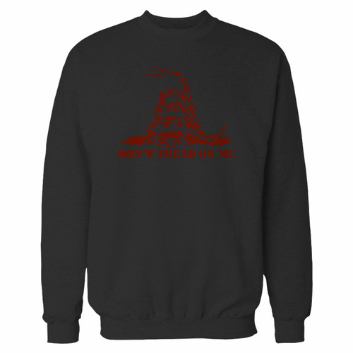 Your dont tread on me gadsden flag crewneck sweatshirt just got an update. This super comfortable and lighter weight crewneck will become your favorite go-to sweatshirt. The cozy spandex cuffs and waistband make this pill-resistant sweatshirt a fan favorite.And your group will look and feel their best in this premium ringspun cotton crew.