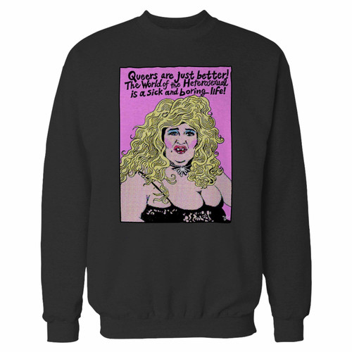 Your edith massey as aunt ida queers are just better crewneck sweatshirt just got an update. This super comfortable and lighter weight crewneck will become your favorite go-to sweatshirt. The cozy spandex cuffs and waistband make this pill-resistant sweatshirt a fan favorite.And your group will look and feel their best in this premium ringspun cotton crew.
