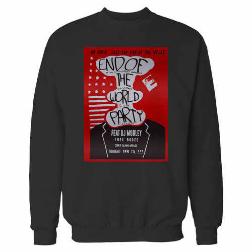 Your end of the world party mr robot crewneck sweatshirt just got an update. This super comfortable and lighter weight crewneck will become your favorite go-to sweatshirt. The cozy spandex cuffs and waistband make this pill-resistant sweatshirt a fan favorite.And your group will look and feel their best in this premium ringspun cotton crew.