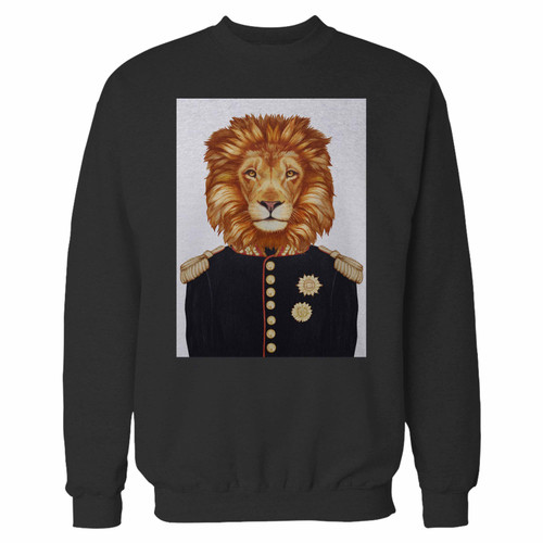 Your general lion with military uniform and mad medals crewneck sweatshirt just got an update. This super comfortable and lighter weight crewneck will become your favorite go-to sweatshirt. The cozy spandex cuffs and waistband make this pill-resistant sweatshirt a fan favorite.And your group will look and feel their best in this premium ringspun cotton crew.