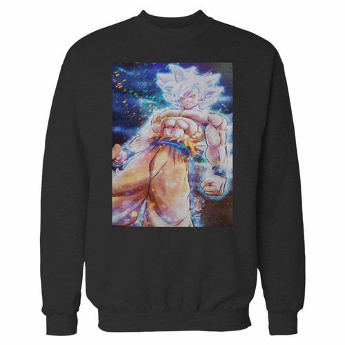 Your goku ultra instict crewneck sweatshirt just got an update. This super comfortable and lighter weight crewneck will become your favorite go-to sweatshirt. The cozy spandex cuffs and waistband make this pill-resistant sweatshirt a fan favorite.And your group will look and feel their best in this premium ringspun cotton crew.