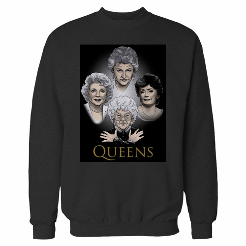 Your golden girls queens crewneck sweatshirt just got an update. This super comfortable and lighter weight crewneck will become your favorite go-to sweatshirt. The cozy spandex cuffs and waistband make this pill-resistant sweatshirt a fan favorite.And your group will look and feel their best in this premium ringspun cotton crew.