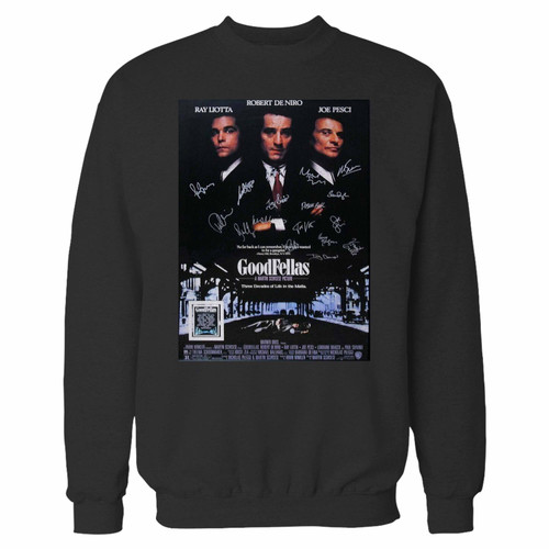 Your goodfellas movie crewneck sweatshirt just got an update. This super comfortable and lighter weight crewneck will become your favorite go-to sweatshirt. The cozy spandex cuffs and waistband make this pill-resistant sweatshirt a fan favorite.And your group will look and feel their best in this premium ringspun cotton crew.