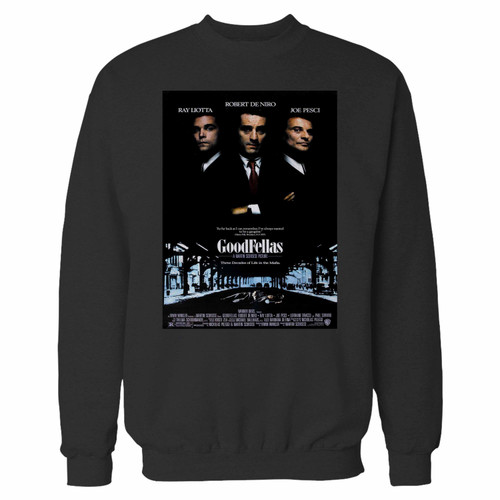 Your goodfellas movie inspired crewneck sweatshirt just got an update. This super comfortable and lighter weight crewneck will become your favorite go-to sweatshirt. The cozy spandex cuffs and waistband make this pill-resistant sweatshirt a fan favorite.And your group will look and feel their best in this premium ringspun cotton crew.