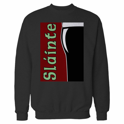 Your guinness beer slainte irish crewneck sweatshirt just got an update. This super comfortable and lighter weight crewneck will become your favorite go-to sweatshirt. The cozy spandex cuffs and waistband make this pill-resistant sweatshirt a fan favorite.And your group will look and feel their best in this premium ringspun cotton crew.