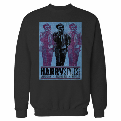 Your harry styles tour in hamburg crewneck sweatshirt just got an update. This super comfortable and lighter weight crewneck will become your favorite go-to sweatshirt. The cozy spandex cuffs and waistband make this pill-resistant sweatshirt a fan favorite.And your group will look and feel their best in this premium ringspun cotton crew.