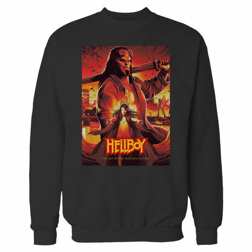 Your hellboy cover movie crewneck sweatshirt just got an update. This super comfortable and lighter weight crewneck will become your favorite go-to sweatshirt. The cozy spandex cuffs and waistband make this pill-resistant sweatshirt a fan favorite.And your group will look and feel their best in this premium ringspun cotton crew.