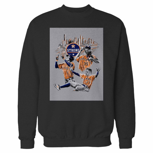 Your houston astros strong crewneck sweatshirt just got an update. This super comfortable and lighter weight crewneck will become your favorite go-to sweatshirt. The cozy spandex cuffs and waistband make this pill-resistant sweatshirt a fan favorite.And your group will look and feel their best in this premium ringspun cotton crew.