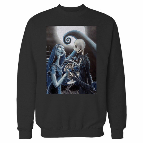 Your jack and sally loving crewneck sweatshirt just got an update. This super comfortable and lighter weight crewneck will become your favorite go-to sweatshirt. The cozy spandex cuffs and waistband make this pill-resistant sweatshirt a fan favorite.And your group will look and feel their best in this premium ringspun cotton crew.