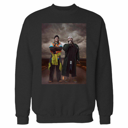Your jay and silent bob reboot movie crewneck sweatshirt just got an update. This super comfortable and lighter weight crewneck will become your favorite go-to sweatshirt. The cozy spandex cuffs and waistband make this pill-resistant sweatshirt a fan favorite.And your group will look and feel their best in this premium ringspun cotton crew.