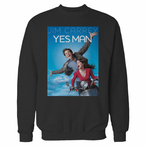 Your jim carrey yes man movie crewneck sweatshirt just got an update. This super comfortable and lighter weight crewneck will become your favorite go-to sweatshirt. The cozy spandex cuffs and waistband make this pill-resistant sweatshirt a fan favorite.And your group will look and feel their best in this premium ringspun cotton crew.