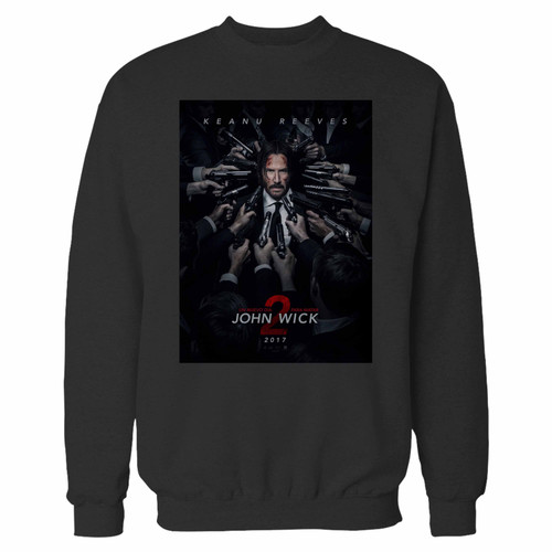 Your john wick 2 movie crewneck sweatshirt just got an update. This super comfortable and lighter weight crewneck will become your favorite go-to sweatshirt. The cozy spandex cuffs and waistband make this pill-resistant sweatshirt a fan favorite.And your group will look and feel their best in this premium ringspun cotton crew.