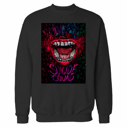 Your joker suicide squad crewneck sweatshirt just got an update. This super comfortable and lighter weight crewneck will become your favorite go-to sweatshirt. The cozy spandex cuffs and waistband make this pill-resistant sweatshirt a fan favorite.And your group will look and feel their best in this premium ringspun cotton crew.