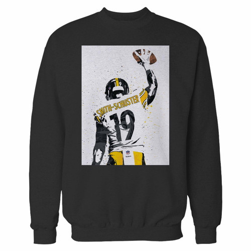 Your juju smith-schuster pittsburgh steelers crewneck sweatshirt just got an update. This super comfortable and lighter weight crewneck will become your favorite go-to sweatshirt. The cozy spandex cuffs and waistband make this pill-resistant sweatshirt a fan favorite.And your group will look and feel their best in this premium ringspun cotton crew.
