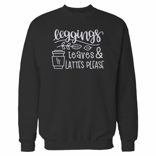 Your leggings leaves and lattes please crewneck sweatshirt just got an update. This super comfortable and lighter weight crewneck will become your favorite go-to sweatshirt. The cozy spandex cuffs and waistband make this pill-resistant sweatshirt a fan favorite.And your group will look and feel their best in this premium ringspun cotton crew.