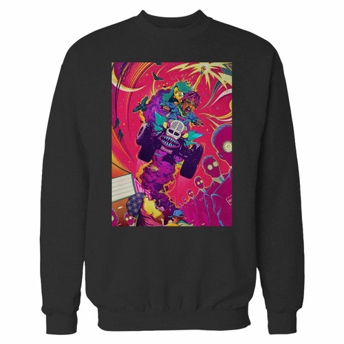 Your lil uzi vert x wellmont theater crewneck sweatshirt just got an update. This super comfortable and lighter weight crewneck will become your favorite go-to sweatshirt. The cozy spandex cuffs and waistband make this pill-resistant sweatshirt a fan favorite.And your group will look and feel their best in this premium ringspun cotton crew.
