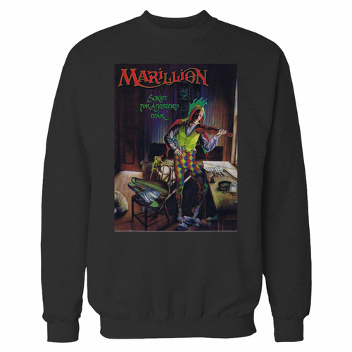 Your marillion script for a jesters tear crewneck sweatshirt just got an update. This super comfortable and lighter weight crewneck will become your favorite go-to sweatshirt. The cozy spandex cuffs and waistband make this pill-resistant sweatshirt a fan favorite.And your group will look and feel their best in this premium ringspun cotton crew.
