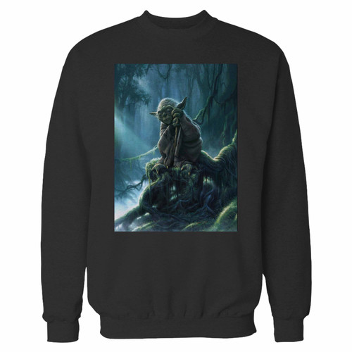 Your master yoda dagobah system star wars crewneck sweatshirt just got an update. This super comfortable and lighter weight crewneck will become your favorite go-to sweatshirt. The cozy spandex cuffs and waistband make this pill-resistant sweatshirt a fan favorite.And your group will look and feel their best in this premium ringspun cotton crew.