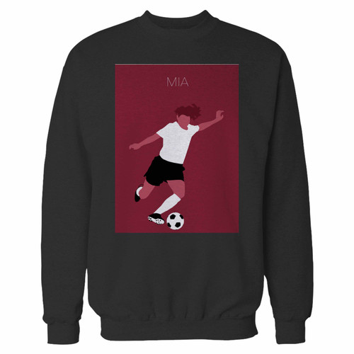 Your mia hamm sports crewneck sweatshirt just got an update. This super comfortable and lighter weight crewneck will become your favorite go-to sweatshirt. The cozy spandex cuffs and waistband make this pill-resistant sweatshirt a fan favorite.And your group will look and feel their best in this premium ringspun cotton crew.