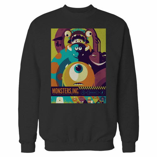 Your monsters inc disney cartoon crewneck sweatshirt just got an update. This super comfortable and lighter weight crewneck will become your favorite go-to sweatshirt. The cozy spandex cuffs and waistband make this pill-resistant sweatshirt a fan favorite.And your group will look and feel their best in this premium ringspun cotton crew.