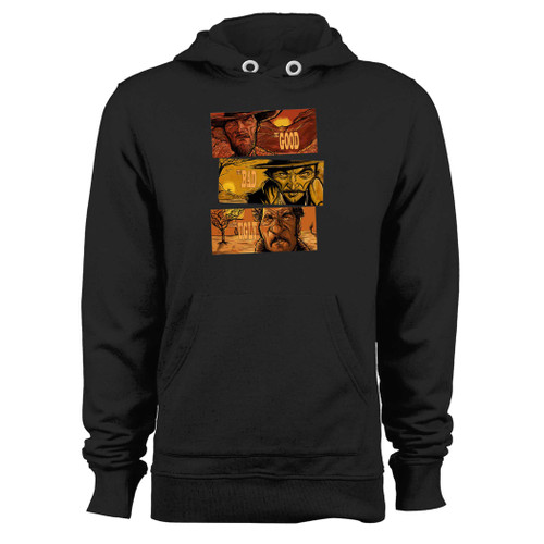 Was created with comfort in mind, this clint eastwood the good the bad and the ugly hoodie lighter weight is perfect for any activity. Teams and groups love this hoodie for its affordable price and variety of colors.