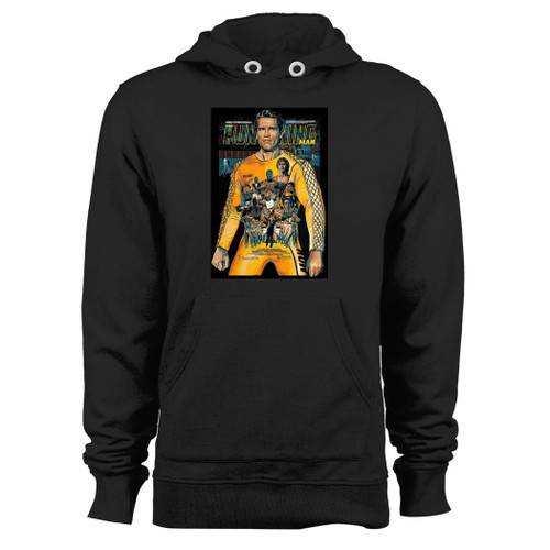 Was created with comfort in mind, this the running man arnie retro movie hoodie lighter weight is perfect for any activity. Teams and groups love this hoodie for its affordable price and variety of colors.