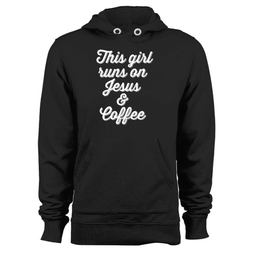 Was created with comfort in mind, this this girl runs on jesus & coffee hoodie lighter weight is perfect for any activity. Teams and groups love this hoodie for its affordable price and variety of colors.