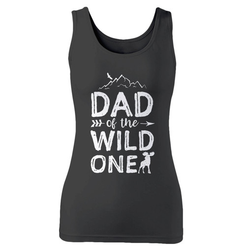 High quality print of this slim fit dad of the wild one inspired women tank top will turn heads. And bystanders won't be disappointed - the racerback cut looks good one any woman's shoulders.